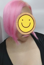 髪ピンク！！